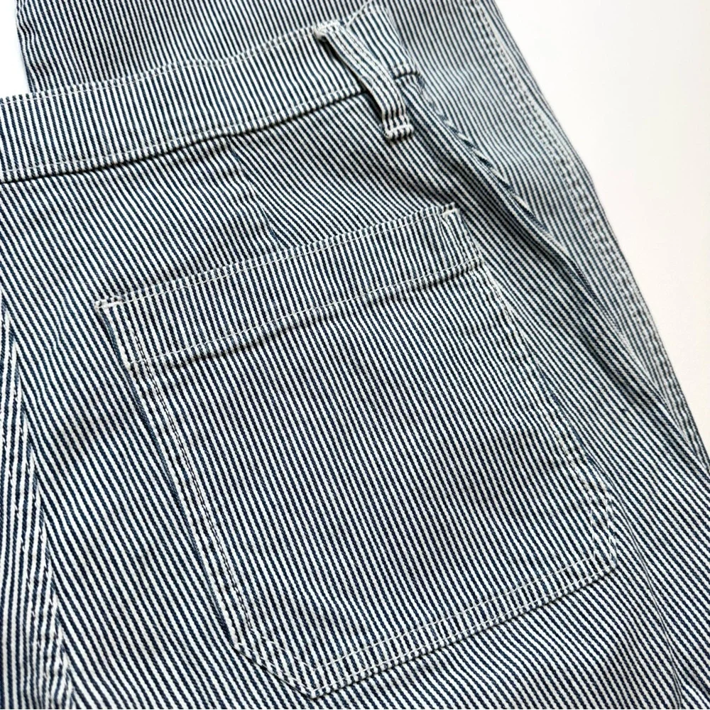 J. Crew Blue Striped Wide-Leg Cropped Jeans - Picture 11 of 11